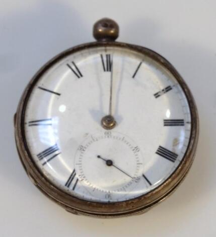 A 19thC silver open face pocket watch