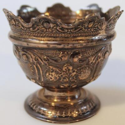A Victorian silver sugar bowl
