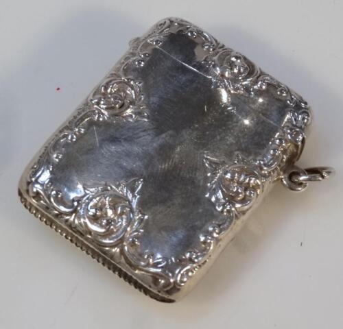 A Victorian silver vesta case