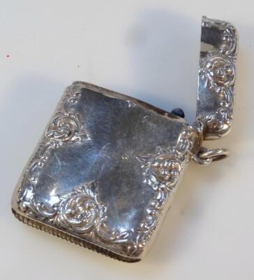 A Victorian silver vesta case - 2