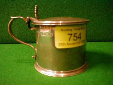 A Victorian silver drum mustard