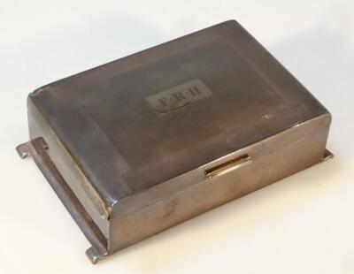 A 20thC silver cigarette case