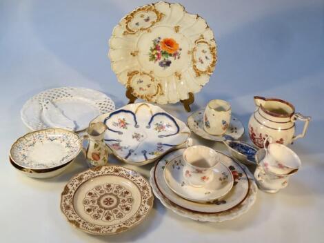 Various Continental porcelain plates