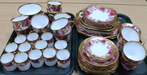 A Royal Albert Old English Rose part coffee and tea service