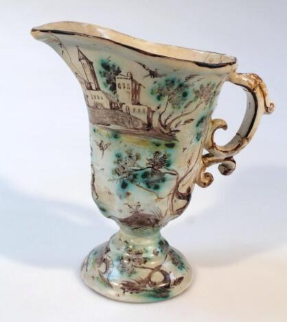 An 18thC faience ewer