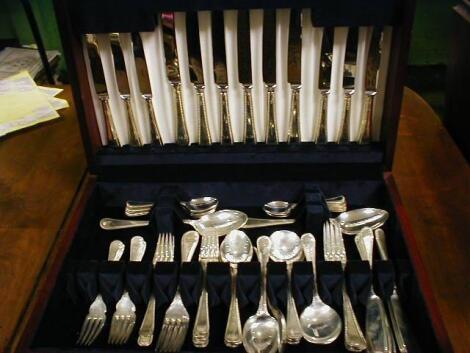 A canteen of silver cutlery