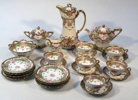 A 20thC Noritake Japanese semi-porcelain coffee service