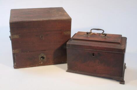 A George III mahogany tea caddy