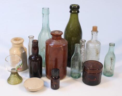 Various glass bottles