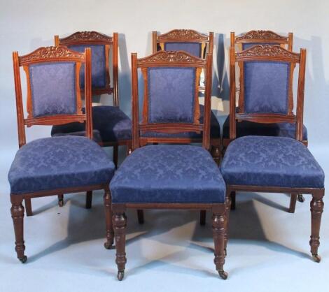 A set of six Edwardian dining chairs