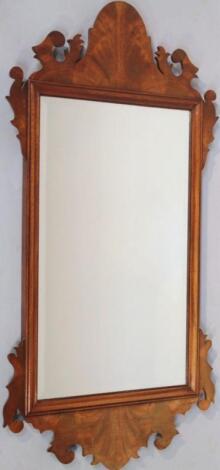 A 20thC walnut finish pier glass