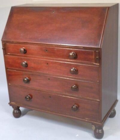 A 19thC mahogany bureau