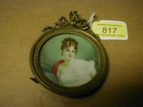 Portrait miniature of a young lady