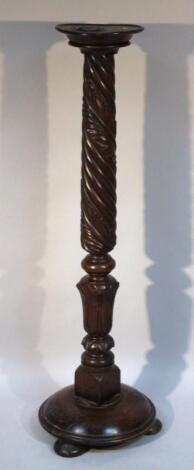 A late 19thC mahogany jardiniere stand