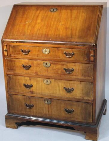 A mid-20thC walnut veneered bureau