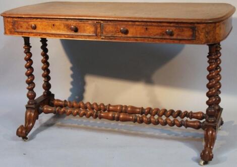 A principally 19thC walnut side table