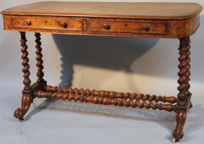 A principally 19thC walnut side table