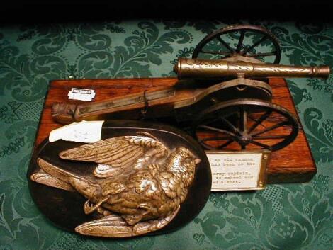 A relief cast model of a bird in flight