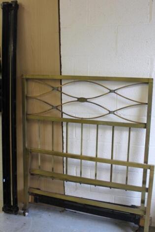 A 20thC brass single bed