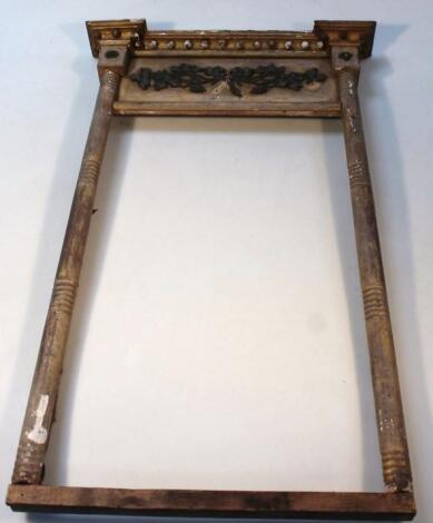 An early 19thC giltwood pier glass frame