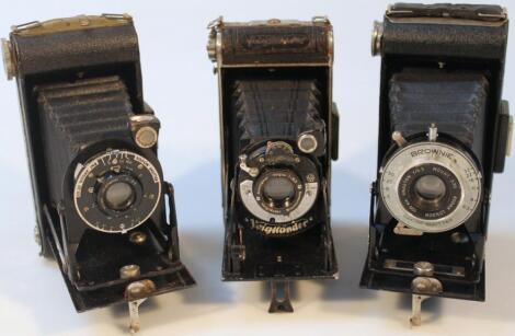 Various folding shutter cameras