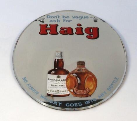 A mid-20thC Haig advertising mirror