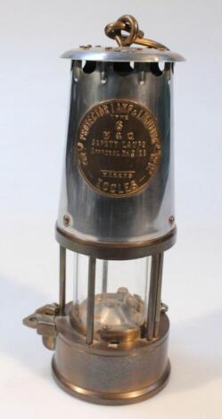 An Eccles type 6 protector miner's lamp