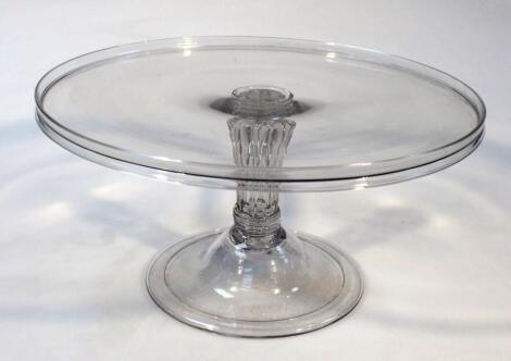 A late 19thC glass comport