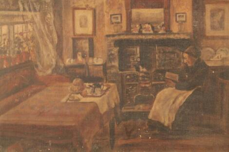 A 19thC School. Cottage interior