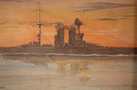 J R Durrrant (20thC). HMS Warspite