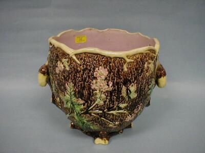 A Victorian majolica jardiniere