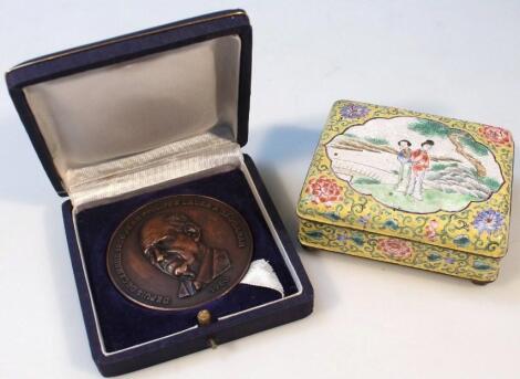 Jean-Philippe Lauer commemorative bronzed medallion