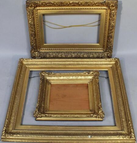 Various gilt wood frames