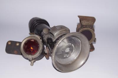 An early 20thC Lucas motorcycle headlamp