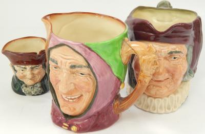 Three Royal Doulton character jugs