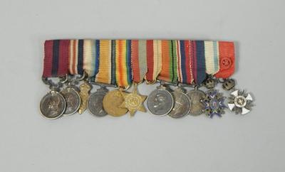 A collection of 12 miniature medals