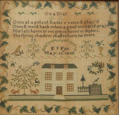 An early 19thC woolwork sampler