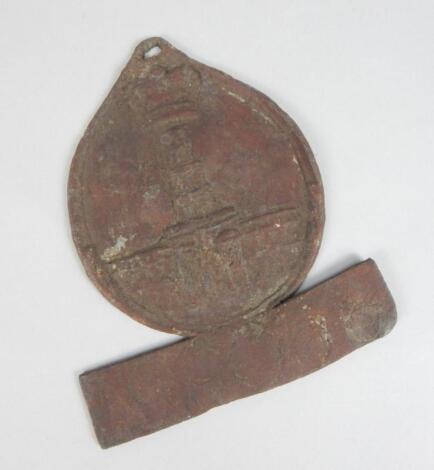 An 18thC lead fire plaque