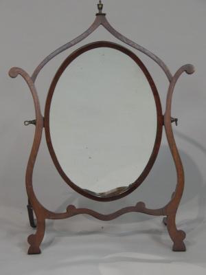 An early 20thC mahogany dressing table mirror