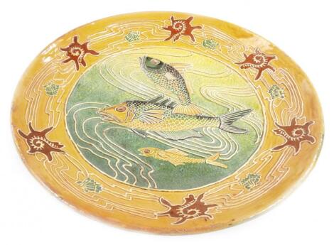 An early 20thC Foley Faience pottery charger