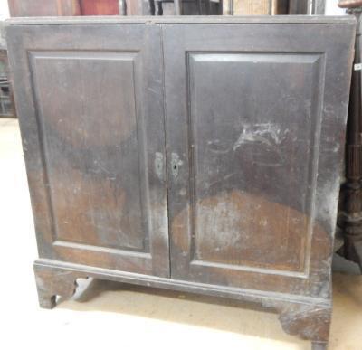 A George III mahogany press cupboard