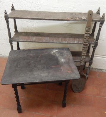 A stained pine occasional table