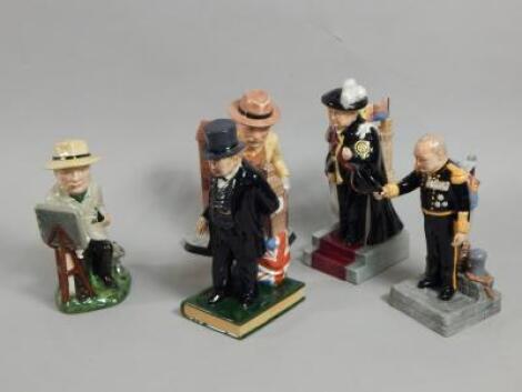 Various Manor limited edition Churchill figures