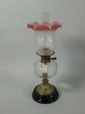 A Victorian oil lamp