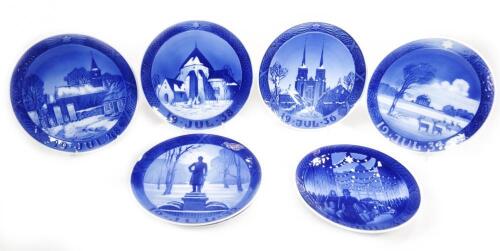 Various Royal Copenhagen Christmas plates