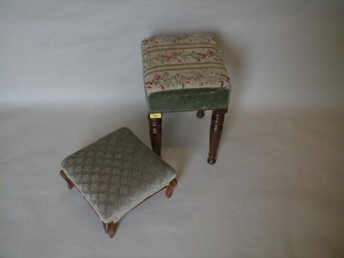 Two 19thC mahogany stools