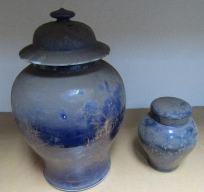 A Chinese porcelain blue vase