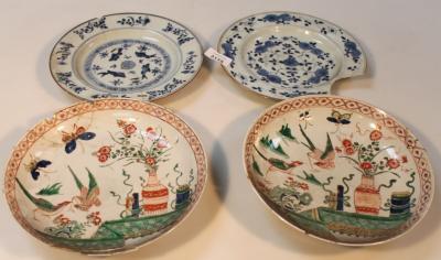 An 19thC Chinese porcelain blue and white plate