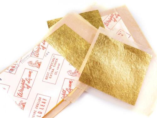 Various sheets of gold leaf