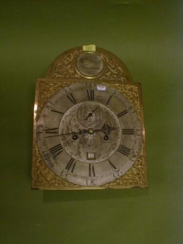 A longcase clock movement and dial